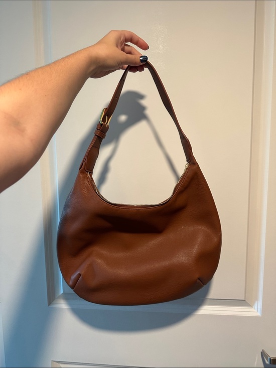Source Unknown Handbags - Source Unknown Burnt Brown Leather Shoulder Hobo
